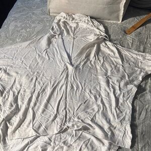 LOFT White Hooded Sweatshirt